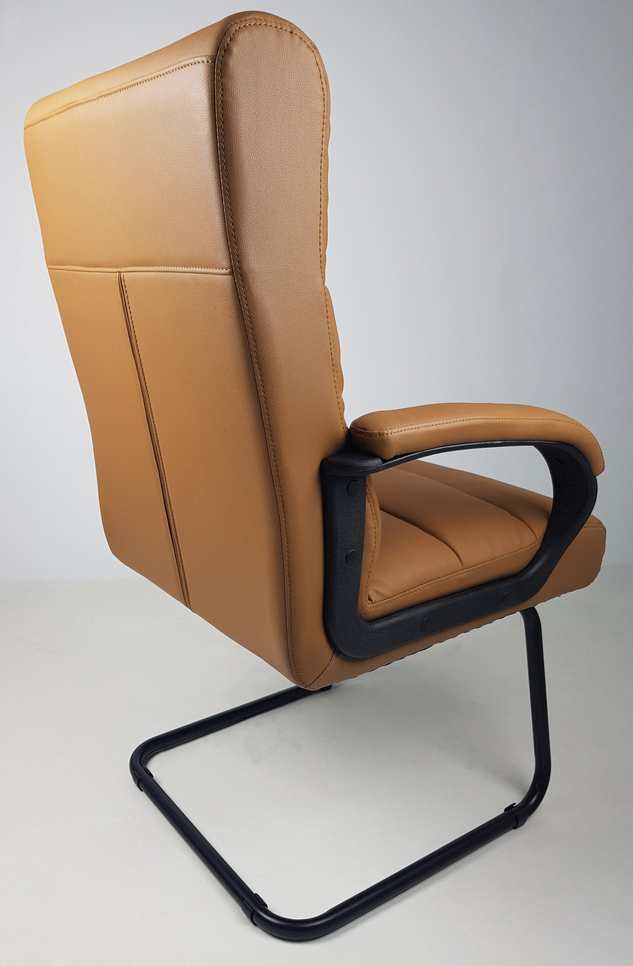 Soft Padded Visitor Office Chair in Beige - CHA-K35-2